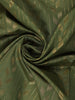 Green Geometric Floral Design Semi Tussar Silk Saree