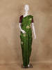 Green Motif Design Semi Banarasi Silk Saree