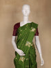 Green Motif Design Semi Banarasi Silk Saree