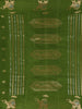 Green Motif Design Semi Banarasi Silk Saree