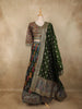 Green Multicolor Floral Printed Design Silk Party Wear Lehenga with Dupatta