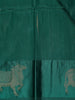 Teal Green Obstacle Design Woven Semi Tussar Saree