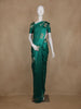 Teal Green Obstacle Design Woven Semi Tussar Saree