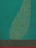 Green Paisley Designed Cotton Saree