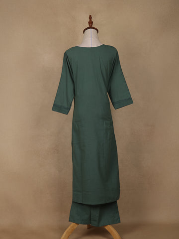 Green Sequins Designed Cotton Salwar - Diadem
