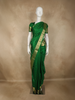 Green Small Butta Woven Kanchipuram Silk Saree with Zari Border