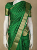 Green Small Butta Woven Kanchipuram Silk Saree with Zari Border