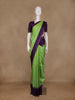 Green Small Checks Woven Pure Kanchipuram Silk Saree