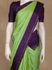Green Small Checks Woven Pure Kanchipuram Silk Saree
