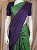 Green Striped Design Pure Kanchipuram Silk Saree