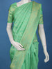 Green Striped Woven Design Pure Kanchipuram Silk Saree