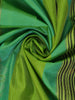 Green Stripes And Floral Woven Pure Kanchipuram Silk Saree
