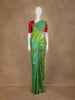 Green Stripes And Floral Woven Pure Kanchipuram Silk Saree
