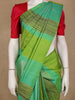 Green Stripes And Floral Woven Pure Kanchipuram Silk Saree