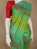 Green Stripes And Floral Woven Pure Kanchipuram Silk Saree
