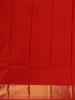 Green Tree Woven Kanchipuram Silk Saree With Contrast Red Zari Border