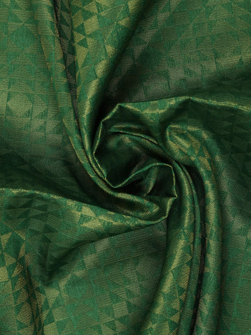 Green Abstract Designed Semi Tussar Saree - Diadem
