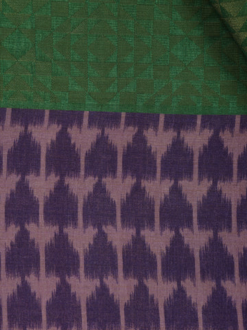Green Abstract Designed Semi Tussar Saree - Diadem