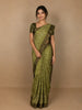 Green Abstract Designed Semi Tussar Silk Saree