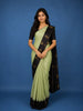 Green Checked Woven Design Pure Kanchipuram Silk Saree