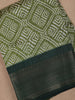 Green Diamond Designed Fancy Cotton Saree - Diadem