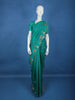 Green Elephant and Floral Designed Semi Tussar Saree - Diadem