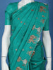 Green Elephant and Floral Designed Semi Tussar Saree - Diadem