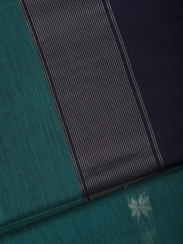 Green Floral Butta Fancy Cotton Saree - Diadem