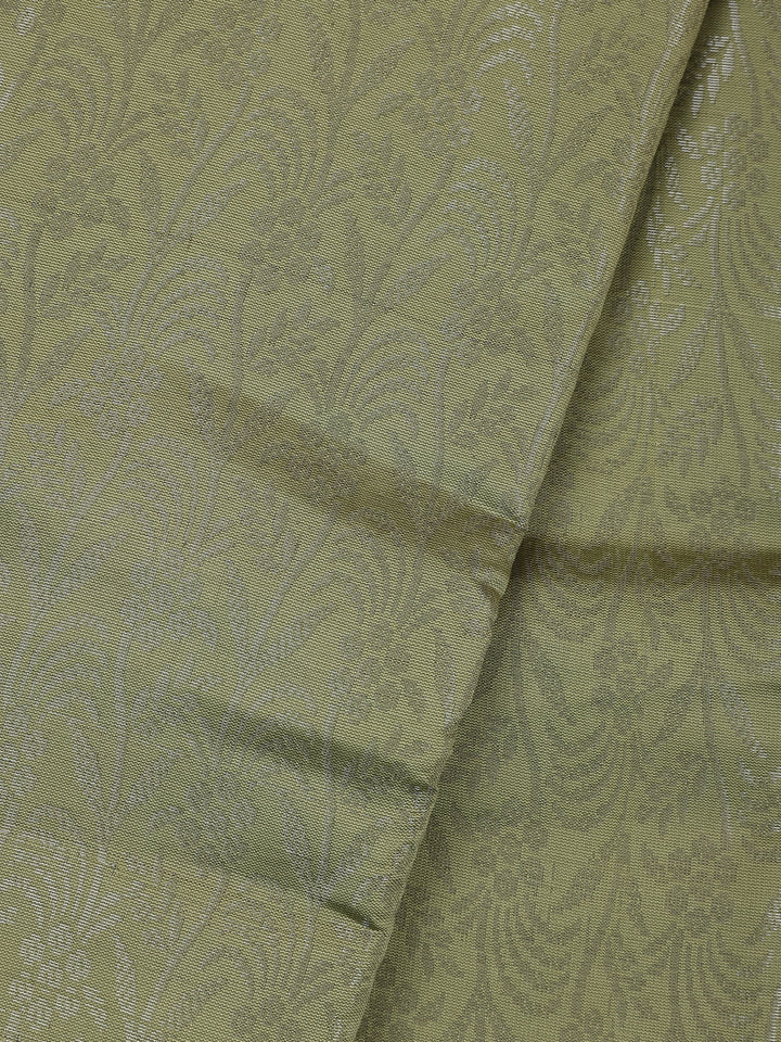 Green Floral Designed Fancy Art Silk Saree - Diadem