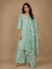 Green Floral Design Printed Cotton Salwar Suit