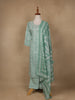 Green Floral Design Printed Cotton Salwar Suit - Diadem