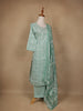 Green Floral Design Printed Cotton Salwar Suit - Diadem