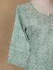Green Floral Design Printed Cotton Salwar Suit - Diadem