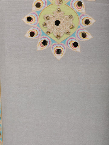 Multicolor Floral Design Printed Nylon Salwar Suit - Diadem