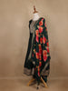 Green Sequins Design Printed Semi Silk Anarkali Salwar Suit - Diadem