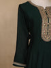 Green Sequins Design Printed Semi Silk Anarkali Salwar Suit - Diadem