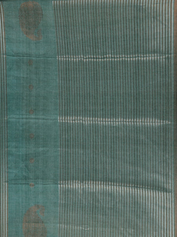 Green Floral Designed Semi Tussar Saree - Diadem
