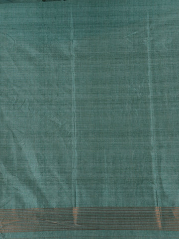 Green Floral Designed Semi Tussar Saree - Diadem