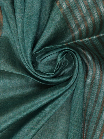 Green Floral Designed Semi Tussar Saree - Diadem