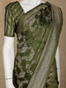 Green Floral Designed Banarasi Silk Saree