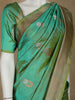 Green Floral Designed Banarasi Silk Saree - Diadem