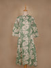 Green Floral Designed Cotton Kurti - Diadem