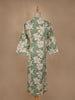 Green Floral Designed Cotton Kurti - Diadem