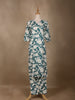 Green Floral Designed Cotton Salwar Suit - Diadem