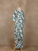 Green Floral Designed Cotton Salwar Suit - Diadem