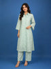 Green Floral Designed Cotton Salwar Suit