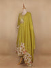 Green Floral Designed Cotton Salwar Suit
