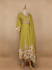 Green Floral Designed Cotton Salwar Suit