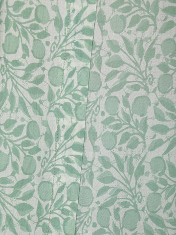 Green Floral Designed Cotton Salwar Suit - Diadem