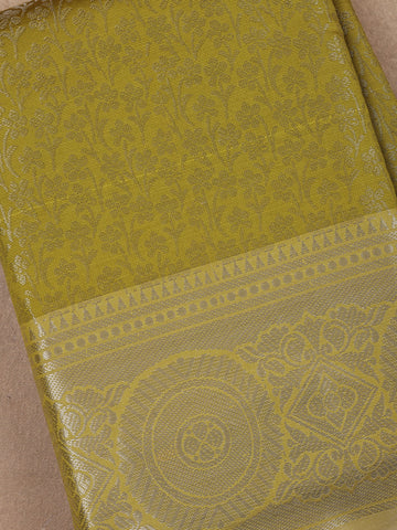 Green Floral Designed Fancy Art Silk Saree - Diadem